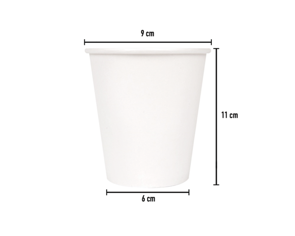 Copo de Cartão Branco 300ml - Ø9cm - Image 2