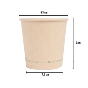 Copo de Cartão Kraft PLASTIC FREE 120ml – Ø6cm