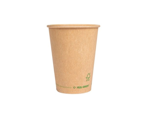 Copo de Cartão Kraft PLASTIC FREE 360ml - Ø9cm