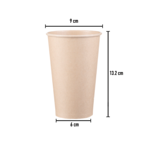 Copo de Cartão Kraft 480ml – Ø9cm