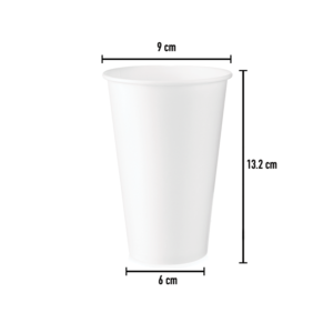 Copo de Cartão Branco 480ml – Ø9cm
