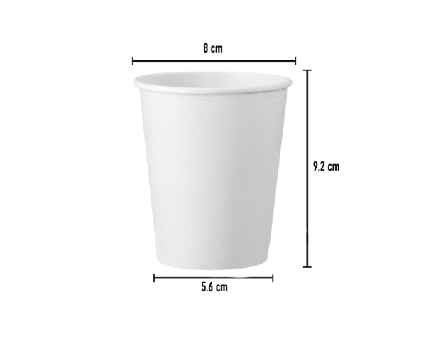 Copo de Cartão Branco 240ml - Ø8cm - Image 2