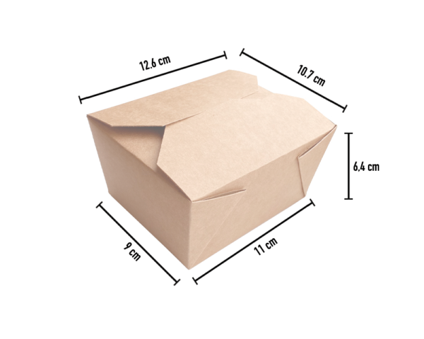 Caixa Kraft para Take Away 700ml - 0%plastic - Image 2