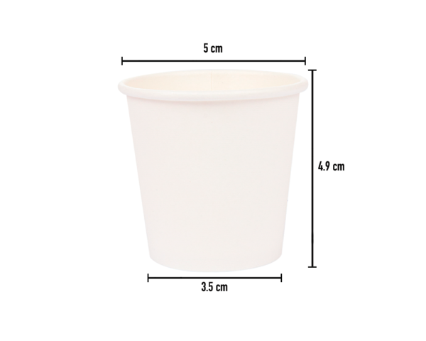 Copo de Cartão Branco 70ml - Ø5cm - Image 2