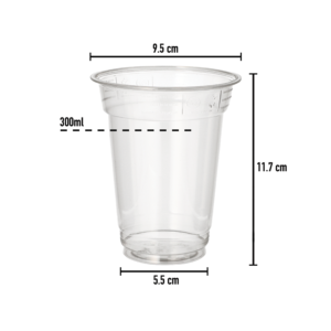 Copo PET 300ml  – Ø9.5cm