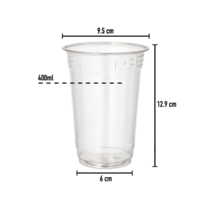 Copo PET 400ml  – Ø9.5cm