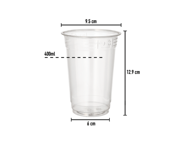 Copo PET 400ml  - Ø9.5cm - Image 2