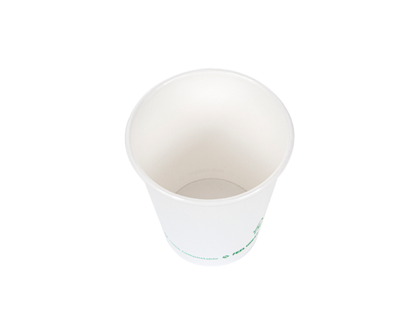 Copo de Cartão Branco PLASTIC FREE 240ml - Ø8cm - Image 4