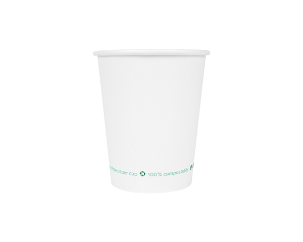 Copo de Cartão Branco PLASTIC FREE 240ml - Ø8cm