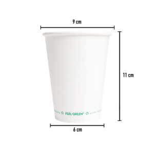 Copo de Cartão Branco PLASTIC FREE 360ml – Ø9cm