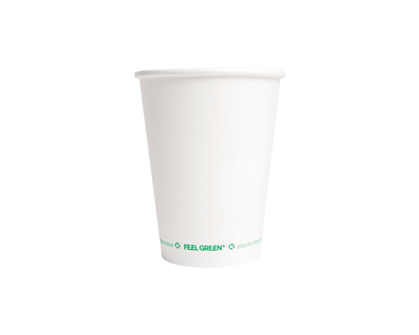 Copo de Cartão Branco PLASTIC FREE 360ml - Ø9cm