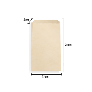 Saqueta Anti-Gordura Kraft 12x6x20cm