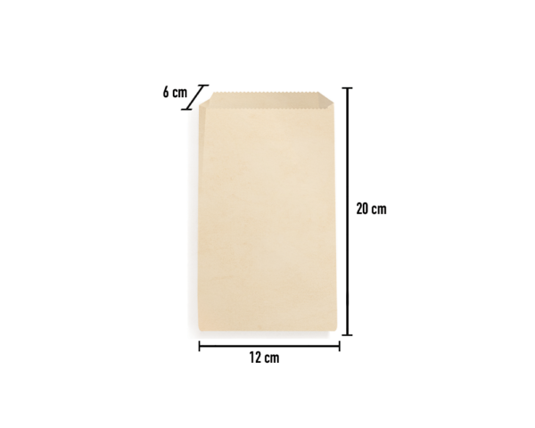 Saqueta Anti-Gordura Kraft 12x6x20cm - Image 2