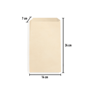 Saqueta Anti-Gordura Kraft 14x7x24cm