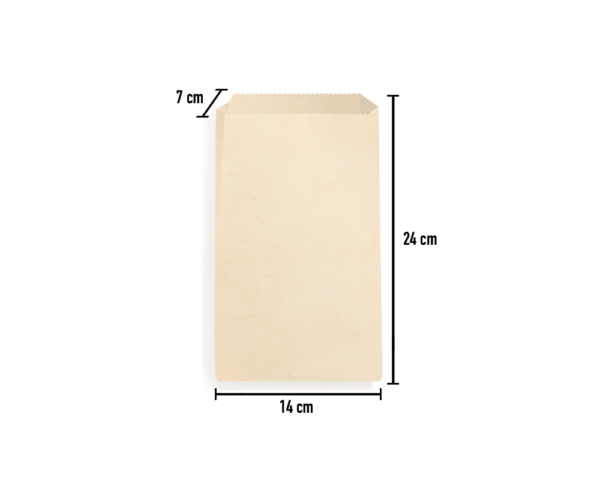 Saqueta Anti-Gordura Kraft 14x7x24cm - Image 2