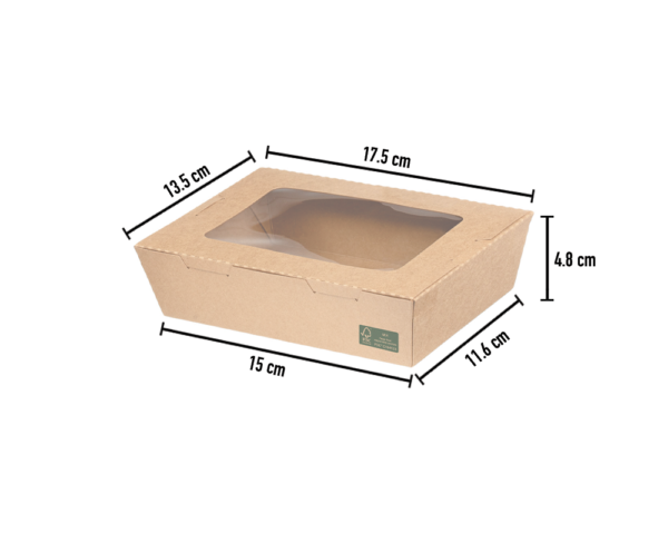 Caixa Kraft com Janela 900ml - Image 2