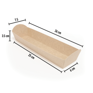 Barqueta de Cartão para Baguete 7x26cm