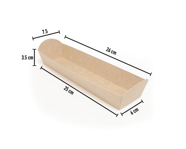 Barqueta de Cartão para Baguete 7x26cm - Image 2