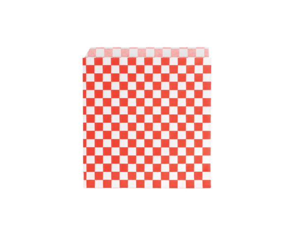 Saqueta Anti-Gordura Quadriculada Vermelho e Branco 16x16cm - Image 4