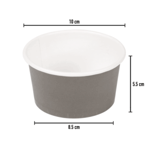 Black Cardboard Dessert Cup 300ml Ø10cm<br><br><br>