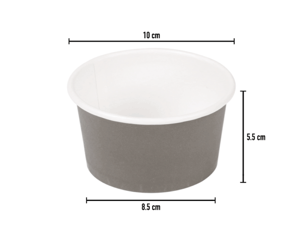 Black Cardboard Dessert Cup 300ml Ø10cm<br><br><br> - Image 2