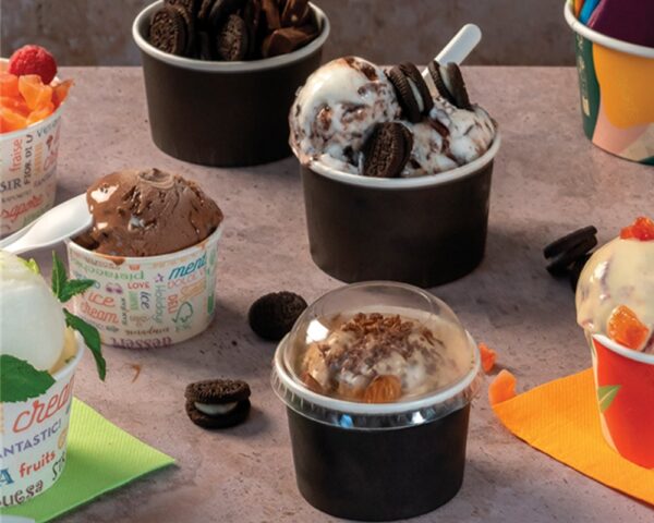 Black Cardboard Dessert Cup 300ml Ø10cm<br><br><br> - Image 5