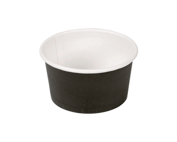 Black Cardboard Dessert Cup 300ml Ø10cm<br><br><br>
