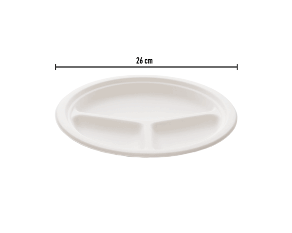 Prato de Cana de Açúcar com Divisórias Ø26cm - Image 2