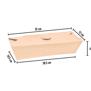 Caixa Kraft Longa para Take Away 2300ml